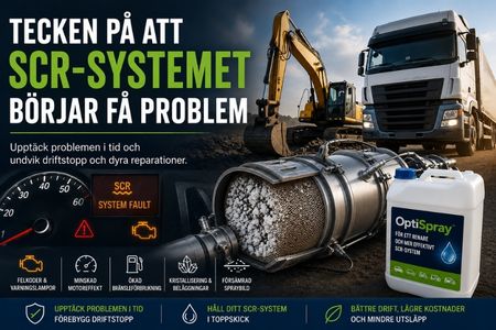 Tecken på att SCR-systemet börjar få problem
